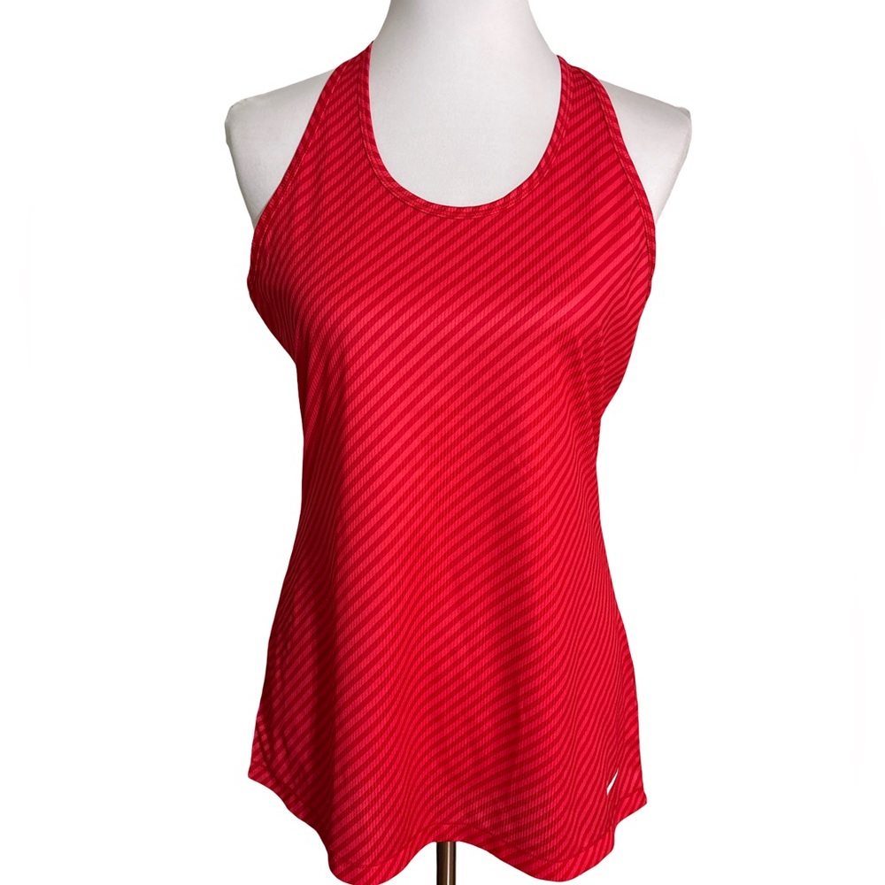 Nike Red Striped Tank Top